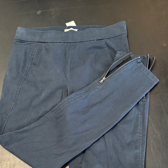 Lou & Grey Pants - Navy Blue Pants with Zipper Detail
